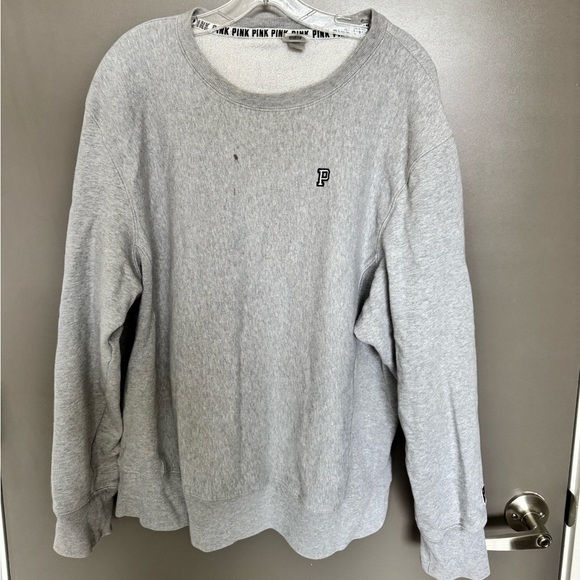 PINK Victorias Secret Gray Crewneck Sweater - Picture 4 of 7